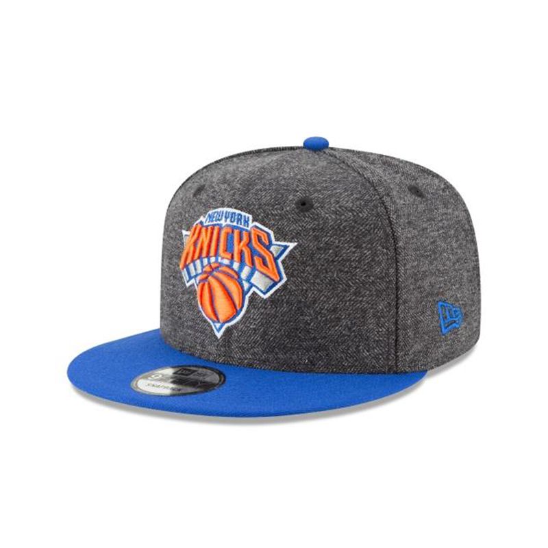 NBA New York Knicks Tweed Turn 9Fifty Snapback (TWF9753) - Grey New Era Caps